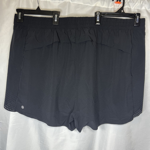 Athleta Black Hustle 3” Athletic Athleisure Shorts Lined Plus Size 3X Stretch - Picture 2 of 5